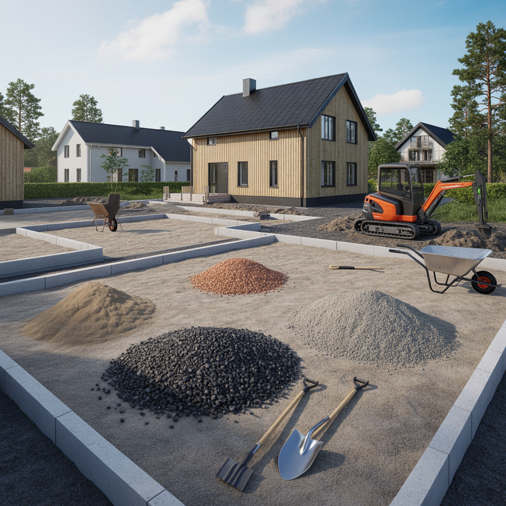 1.Sa valjer du ratt fyllnadsmaterial for din tomt